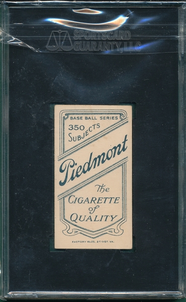 1909-1911 T206 Sweeney, Bill, Piedmont Cigarettes SGC 60