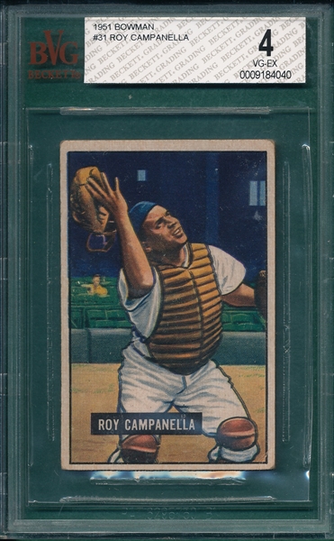 1951 Bowman #31 Roy Campanella BVG 4
