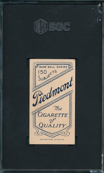 1909-1911 T206 Shipke Piedmont Cigarettes SGC 6