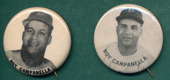 1950's PM10 Pins Roy Campanella, Lot of (2)