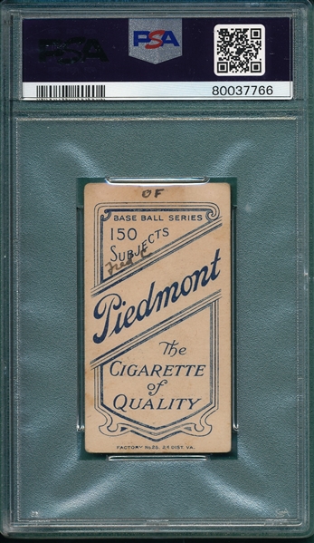 1909-1911 T206 Clarke, Fred, Portrait, Piedmont Cigarettes PSA 2 (MK)