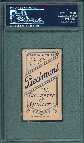 1909-1911 T206 Keeler, Bat, Piedmont Cigarettes PSA 5