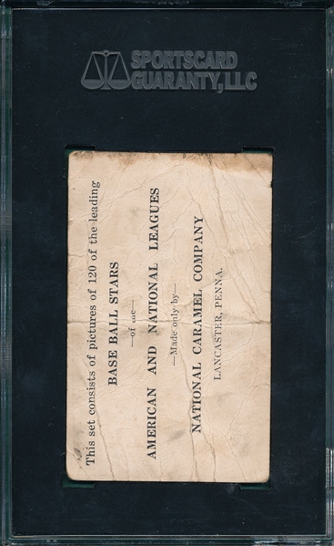 1921-23 E220 Herb Pennock National Caramel Co. SGC 10