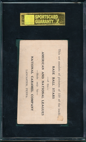 1921-23 E220 Joe Sewell National Caramel Co. SGC Authentic