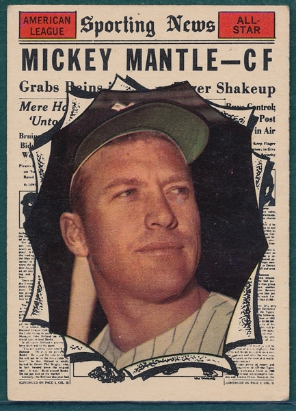 1961 Topps #578 Mickey Mantle, AS