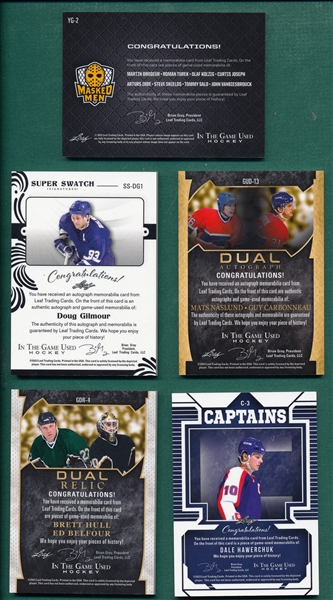 2023 Leaf Hockey, In the Game, Lot of (10)