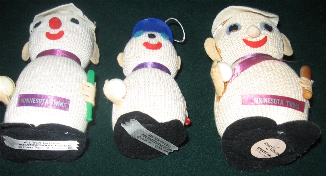 1965 Minnesota Twins World Series Sock Dolls, Lot of (3)