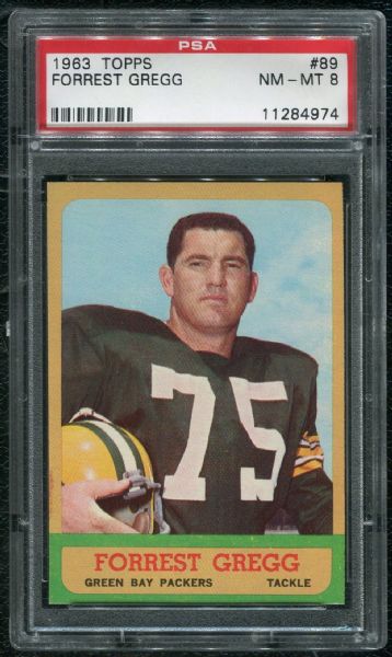 1963 Topps #89 Forrest Gregg PSA 8 NM-MT