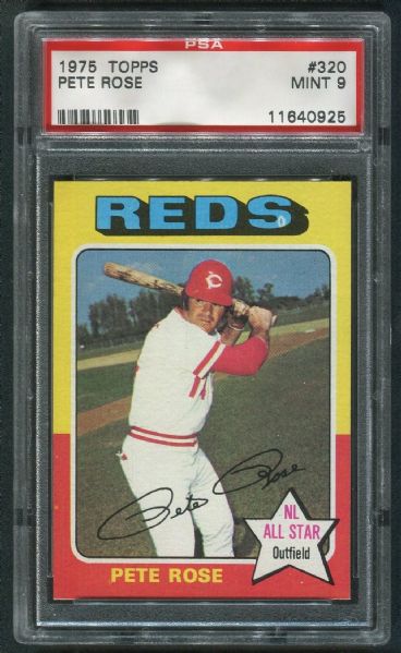 1975 Topps #320 Pete Rose PSA 9 MINT