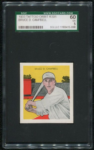 1933 Tattoo Orbit R305 Bruce D. Campbell SGC 60 EX 5