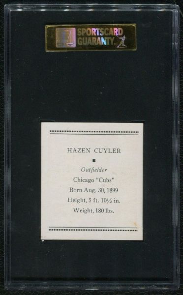 1933 Tattoo Orbit R305 Hazen Kiki Cuyler SGC 84 NM 7