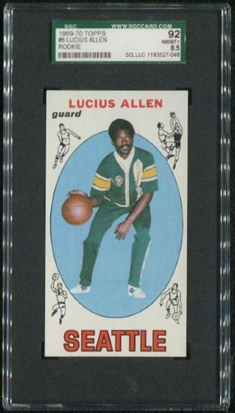 1969-70 Topps #6 Lucius Allen SGC 92 NM-MT+ 8.5