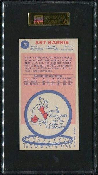 1969-70 Topps #76 Art Harris SGC 88 NM-MT 8