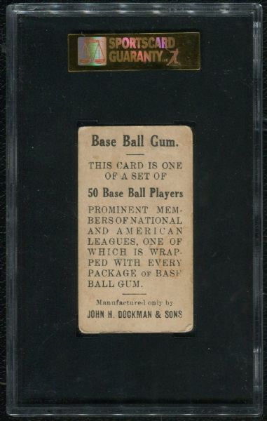 1909 Dockman & Sons Gum E92 Hugh Jennings SGC 40 VG 3