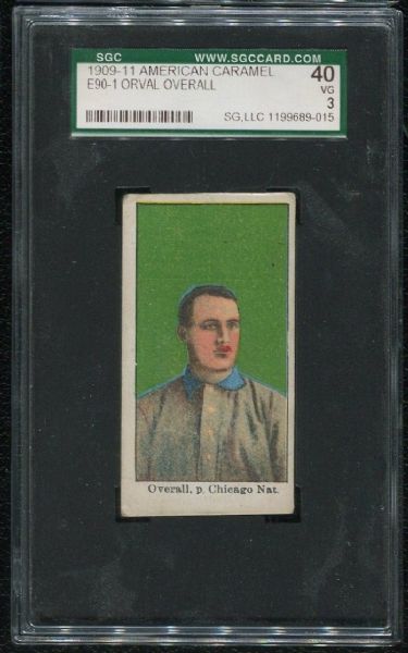 1909-11 American Caramel E90-1 Orval Overall SGC 40 VG 3