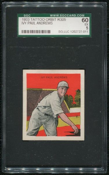 1933 Tattoo Orbit R305 Ivy Paul Andrews SGC 60 EX 5