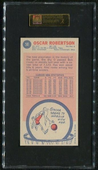 1969-70 Topps #50 Oscar Robertson SGC 88 NM-MT 8