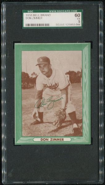 1958 Bell Brand Don Zimmer SGC 60 EX 5