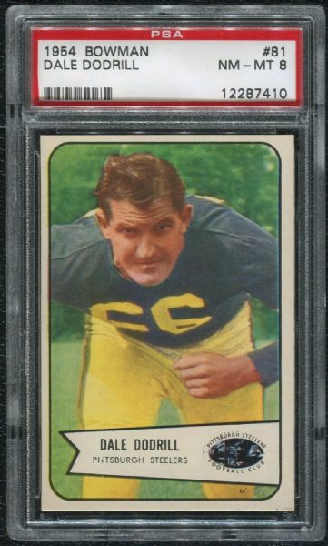 1954 Bowman #81 Dale Dodrill PSA 8 NM-MT