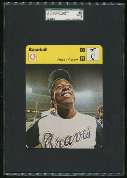 1977-79 Sportscaster Hank Aaron SGC 88 NM-MT 8