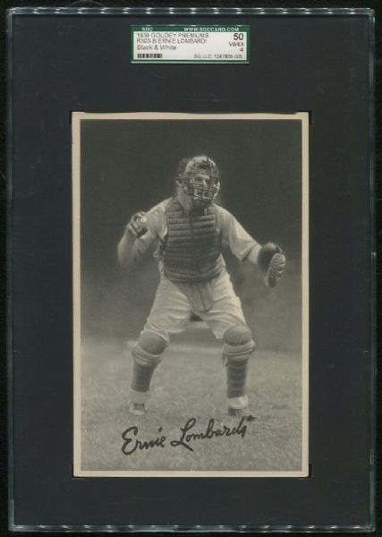 1939 Goudey Premiums B&W R303B Ernie Lombardi SGC 50 VG-EX 4