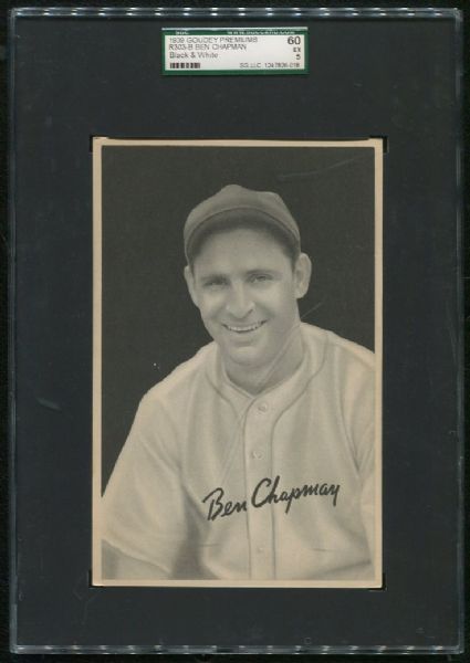 1939 Goudey Premiums B&W R303B Ben Chapman SGC 60 EX 5