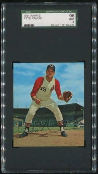 1964 Kahn's Pete Ramos SGC 96 MINT 9