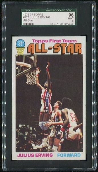 1976-77 Topps #127 Julius Erving All-Star SGC 96 MINT 9