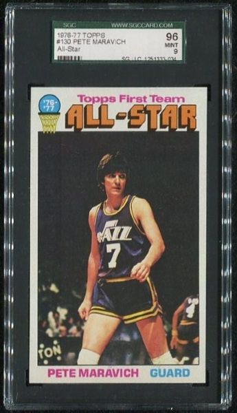 1976-77 Topps #130 Pete Maravich All-Star SGC 96 MINT 9