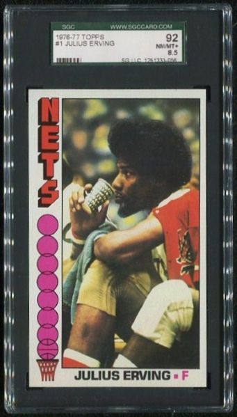 1976-77 Topps #1 Julius Erving SGC 92 NM-MT+ 8.5