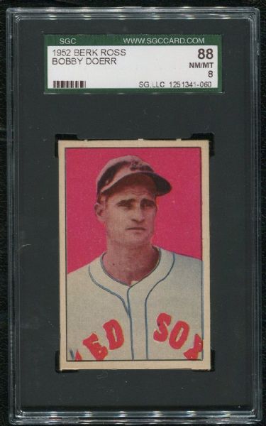 1952 Berk Ross Bobby Doerr SGC 88 NM-MT 8