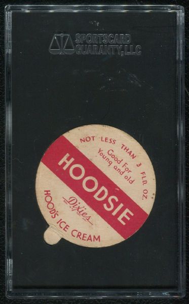 1938 Dixie Lids Hood's Ice Cream Bronko Nagurski SGC 30 Good 2