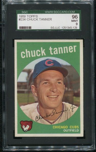 1959 Topps #234 Chuck Tanner SGC 96 MINT 9