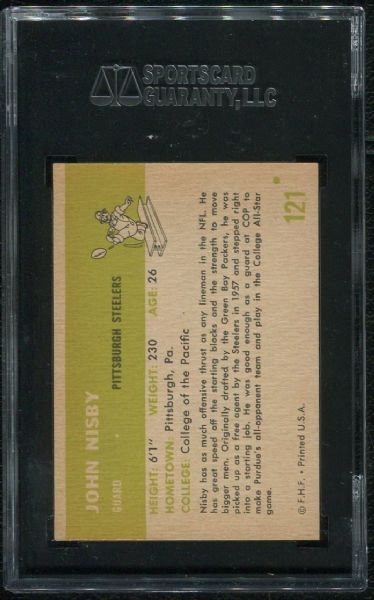 1961 Fleer #121 John Nisby SGC 96 MINT 9