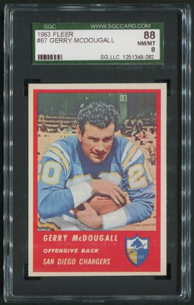 1963 Fleer #67 Gerry McDougall SGC 88 NM-MT 8