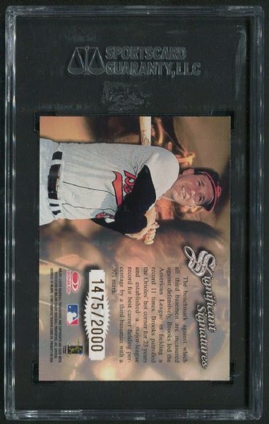 1997 Donruss Signature Series Brooks Robinson Autograph SGC 96 MINT 9