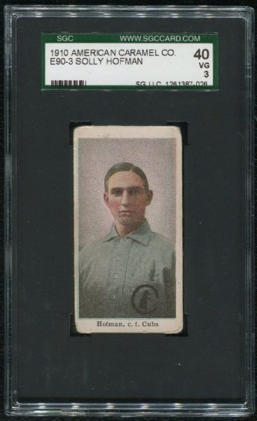 1910 American Caramel E90-3 Solly Hofman SGC 40 VG 3