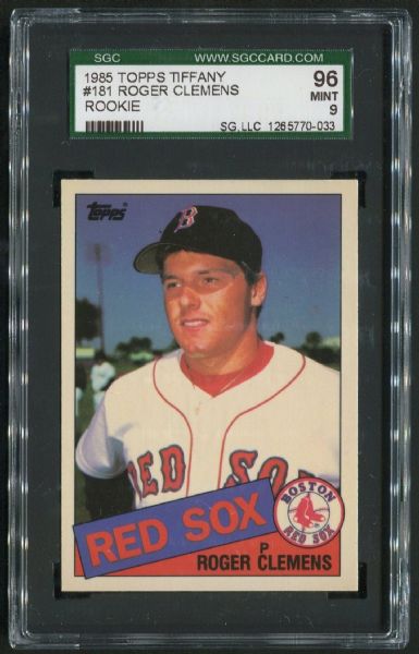 1985 Topps Tiffany #181 Rogers Clemens Rookie SGC 96 MINT 9