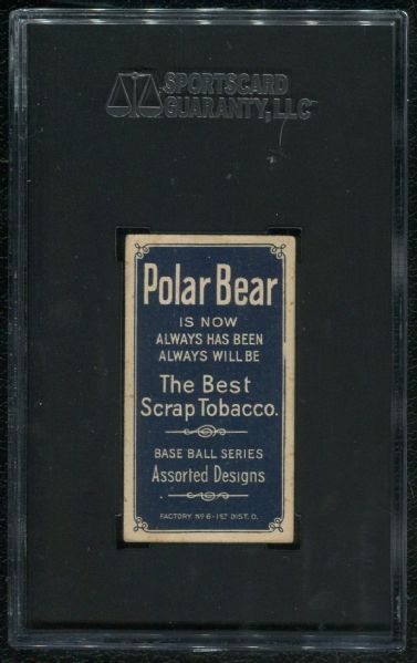 1909-11 Polar Bear T206 Rudy Hulswitt SGC 60 EX 5