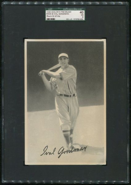 1939 Goudey Premiums B&W R303B Ivan Goodman SGC 40 VG 3