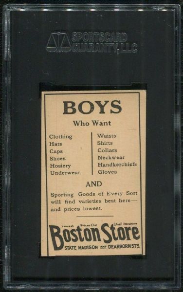 1917 Boston Store #113 John McGraw SGC Authentic