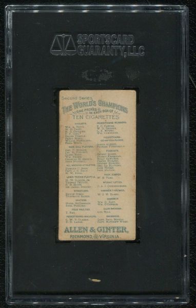 1888 Allen & Ginter N29 Wm. G. East SGC 50 VG-EX 4