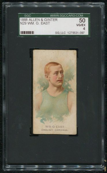 1888 Allen & Ginter N29 Wm. G. East SGC 50 VG-EX 4