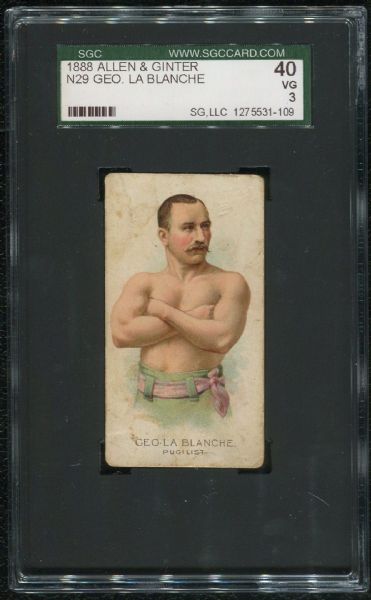 1888 Allen & Ginter N29 Geo. La Blanche SGC 40 VG 3