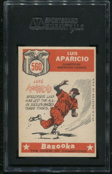 1959 Topps #560 Luis Aparicio All-Star SGC 88 NM-MT 8