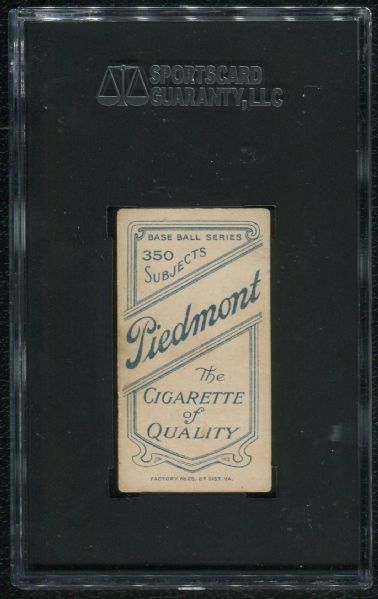 1910 Piedmont Cigarettes T206 Wild Bill Donovan Throwing SGC 60 EX 5