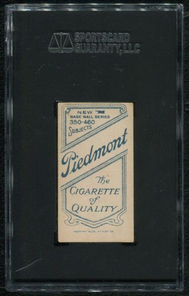 1911 Piedmont Cigarettes T206 Lefty Leifield Batting SGC 60 EX 5