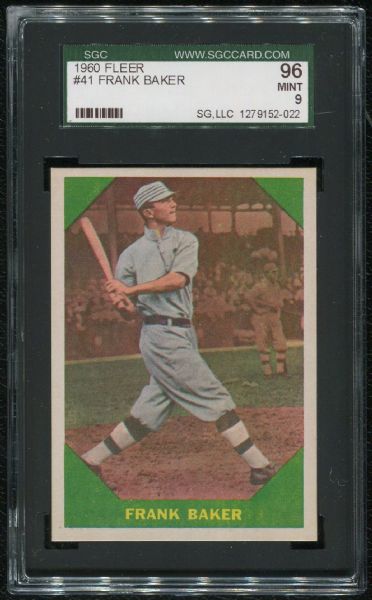 1960 Fleer #41 Frank Baker SGC 96 MINT 9