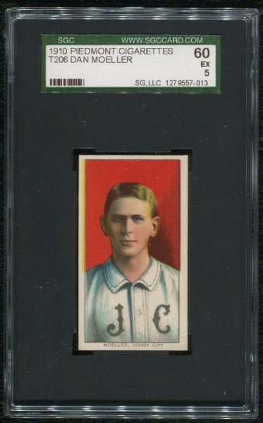 1910 Piedmont Cigarettes T206 Dan Moeller SGC 60 EX 5