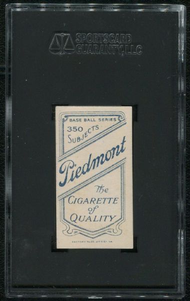 1910 Piedmont Cigarettes T206 Harry Steinfeldt With Bat SGC 84 NM 7